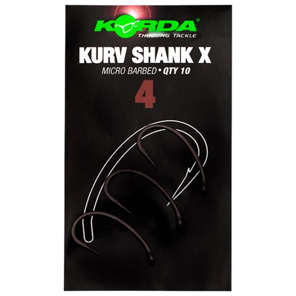 Set de cârlige Korda Kurv Shank X Cantitatea în set - 10 / Mărimea - 4 photo 1