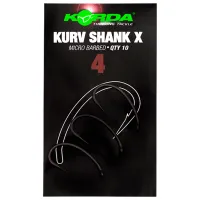 Набор крючков Korda Kurv Shank X Количество в наборе - 10 / Размер - 4