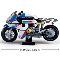 Конструктор Sluban S1000MS Мотоцикл/ Синий photo 3