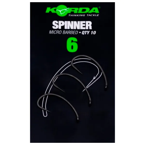 Набор крючков Korda Spinner Количество в наборе - 10 / Размер - 6 photo 1
