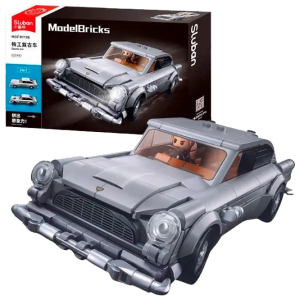 Constructor Sluban Spy car Mașină/ Gray photo 1