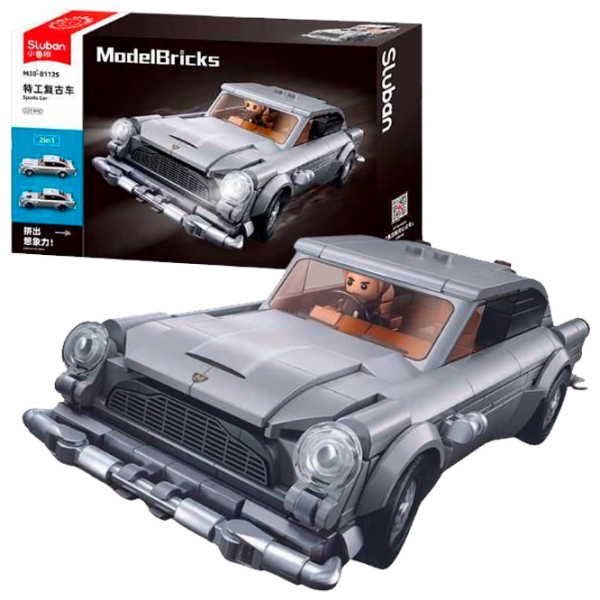 Constructor Sluban Spy car Mașină/ Gray photo 1