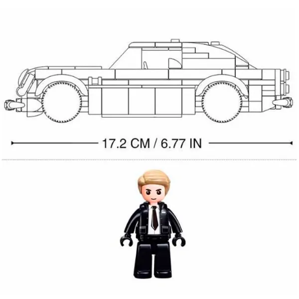 Constructor Sluban Spy car Mașină/ Gray photo 2