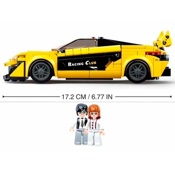 Конструктор Sluban Racing Car English Автомобиль/ Желтый photo 2