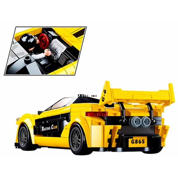 Конструктор Sluban Racing Car English Автомобиль/ Желтый photo 4