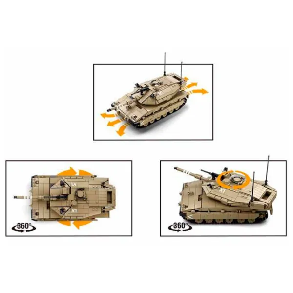 Constructor cu telecomandă Sluban Merkava MK4 Tanc/ Gray photo 3