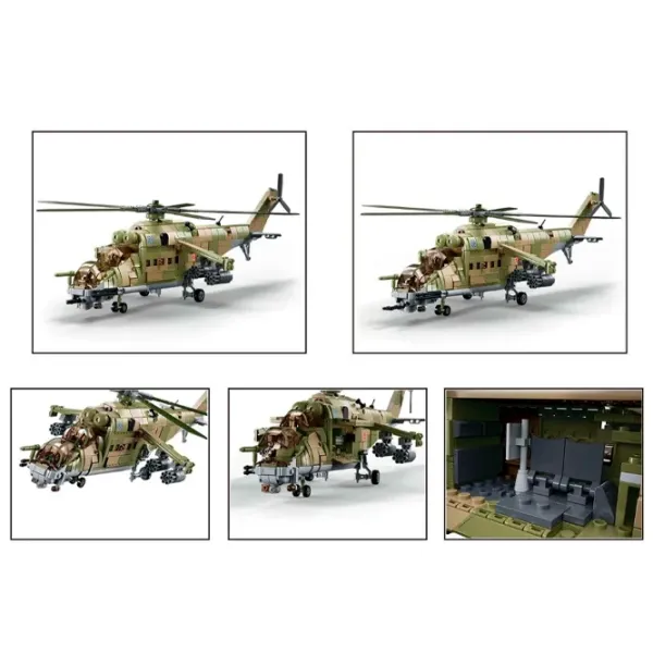 Конструктор Sluban MI-24S Вертолет/ Зеленый photo 4