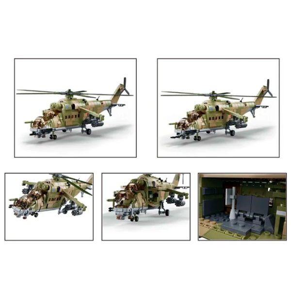 Конструктор Sluban MI-24S Вертолет/ Зеленый photo 4