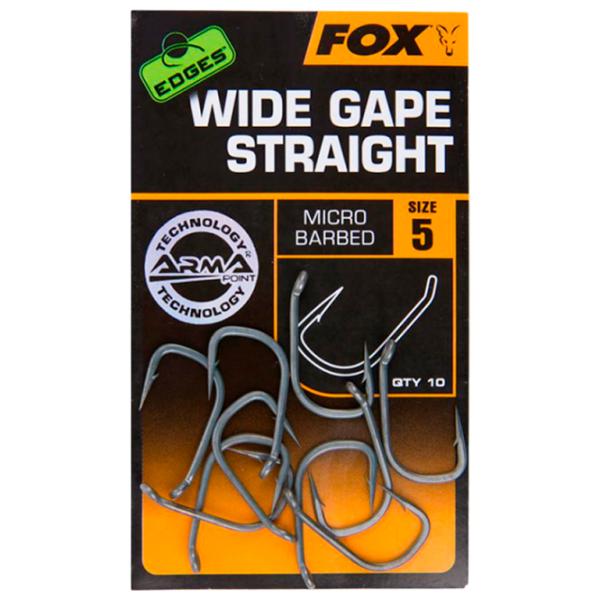 Set de cârlige Fox Wide Gape Straight Cantitatea în set - 10 / Mărimea - 5 photo 1