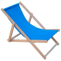 Шезлонг Enero Camp 1025469 Массив / Полиэстер / Синий Beige