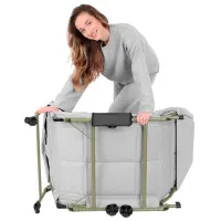 Șezlong Enero Camp Deluxe Hoiday Oțel / Oxford / Gray Green photo 5