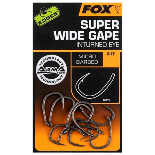 Set de cârlige Fox Super Wide Gape Inturned Eye Cantitatea în set - 10 / Mărimea - 5 photo 1