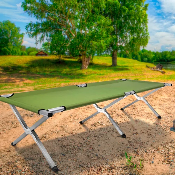 Șezlong Enero Camp 1048864 Aluminiu / Oxford / Green Gray photo 2 Șezlong Enero Camp 1048864 Aluminiu / Oxford / Green Gray photo 2