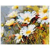 Pictură pe numere BrushMe Căpșuni sălbatice printre mușețel BS52280 50 x 40 cm / Orizontală