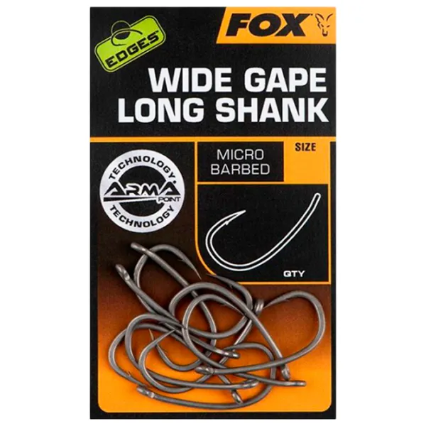 Set de cârlige Fox Super Wide Gape Long Shank Cantitatea în set - 10 / Mărimea - 6 photo 1