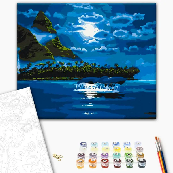 Pictură pe numere BrushMe Noaptea în lumina lunii BS33220FC 50 x 40 cm / Orizontală photo 3 Pictură pe numere BrushMe Noaptea în lumina lunii BS33220FC 50 x 40 cm / Orizontală photo 3