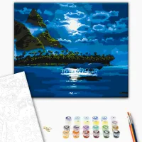 Картина по номерам BrushMe Лунная ночь BS33220FC 50 x 40 см / Горизонтальная photo 3