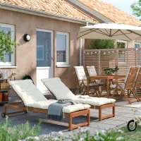 Шезлонг Ikea Nammaro Массив / Массив / Коричневый Brown photo 3
