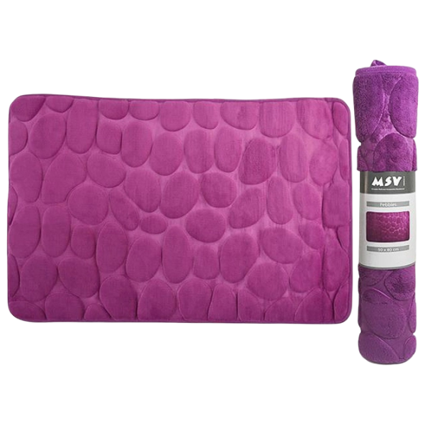 Covoraș de baie MSV 40606 Microfibră / Pebble liliac photo 1