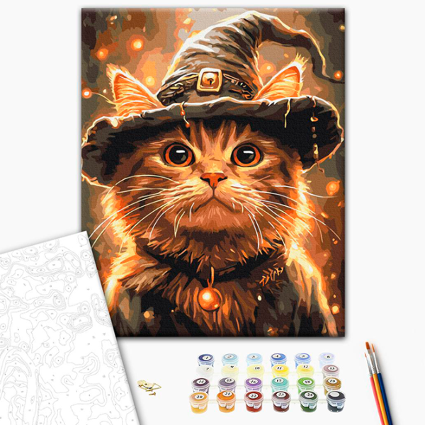 Картина по номерам BrushMe Котик-волшебник BS54184FC 50 x 40 см / Вертикальная photo 2 Картина по номерам BrushMe Котик-волшебник BS54184FC 50 x 40 см / Вертикальная photo 2