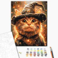Картина по номерам BrushMe Котик-волшебник BS54184FC 50 x 40 см / Вертикальная photo 2