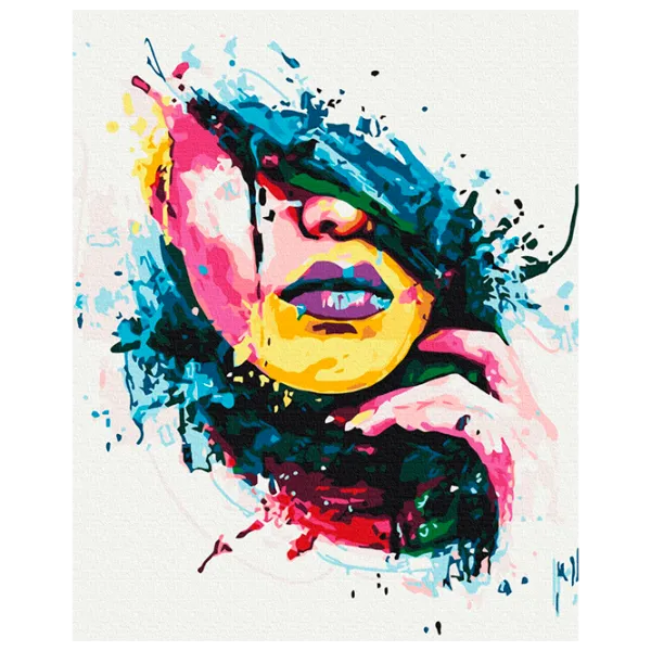 Pictură pe numere BrushMe Fată în culori BS51376FC 50 x 40 cm / Verticală photo 1 Pictură pe numere BrushMe Fată în culori BS51376FC 50 x 40 cm / Verticală photo 1