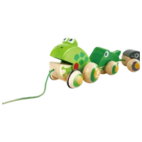 Jucărie de împins și tras Hape Frog Family 1+ / Green photo 2