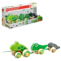 Jucărie de împins și tras Hape Frog Family 1+ / Green photo 3