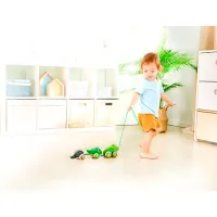 Jucărie de împins și tras Hape Frog Family 1+ / Green photo 4