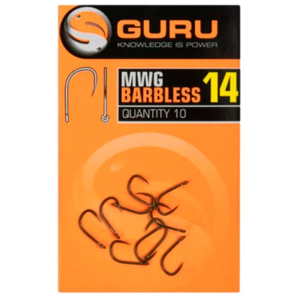 Набор крючков Guru MWG Barbed Hooks Количество в наборе - 10 / Размер - 14 photo 1