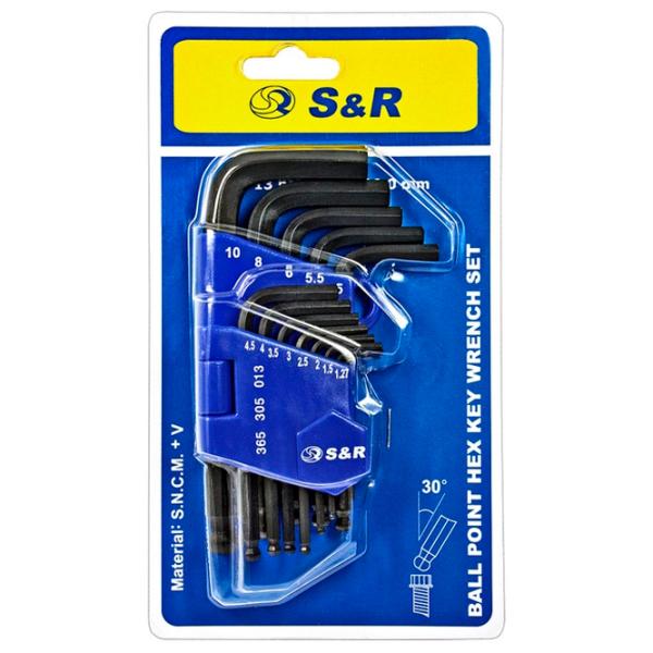 Набор ключей шестигранных S&R 365305013 Количество в наборе: 13 шт. photo 2