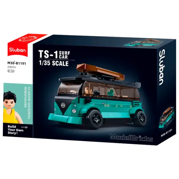 Конструктор Sluban TS-1 Surf Car Транспорт/ Синий photo 1
