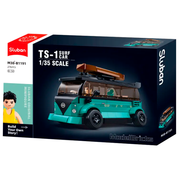 Конструктор Sluban TS-1 Surf Car Транспорт/ Синий photo 1