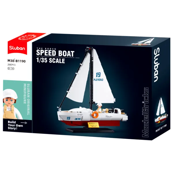 Конструктор Sluban Speed Boat Лодка/ Белый photo 1 Конструктор Sluban Speed Boat Лодка/ Белый photo 1