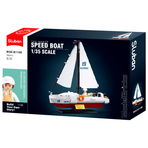 Конструктор Sluban Speed Boat Лодка/ Белый photo 1 Конструктор Sluban Speed Boat Лодка/ Белый photo 1