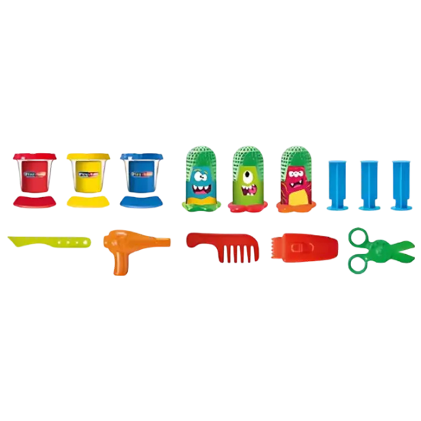 Набор пластилина Play Toys Монстр с волосами Разноцветный / 3+ photo 1