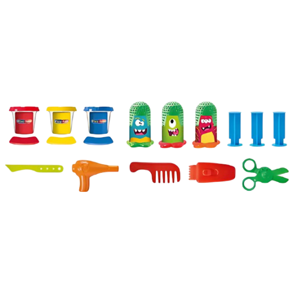 Набор пластилина Play Toys Монстр с волосами Разноцветный / 3+ photo 1