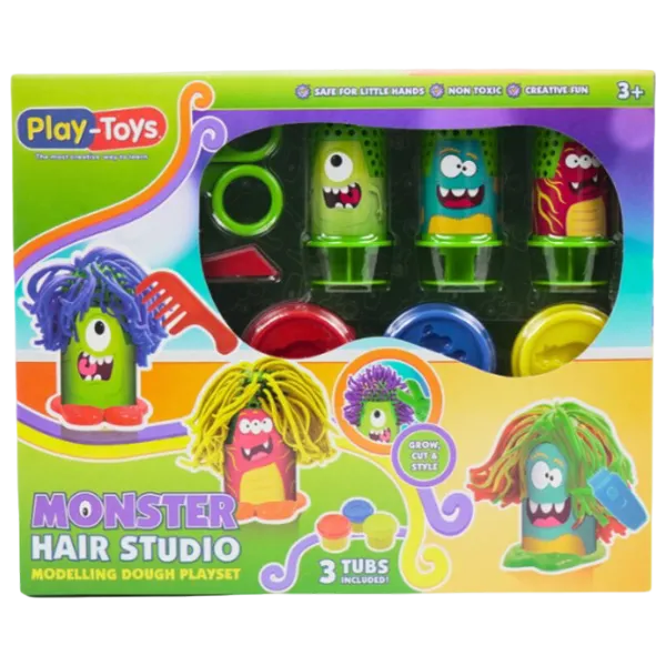 Набор пластилина Play Toys Монстр с волосами Разноцветный / 3+ photo 2