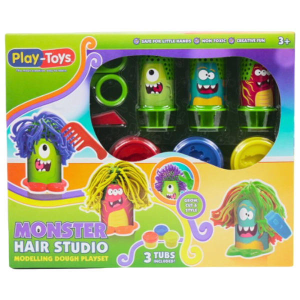 Набор пластилина Play Toys Монстр с волосами Разноцветный / 3+ photo 2