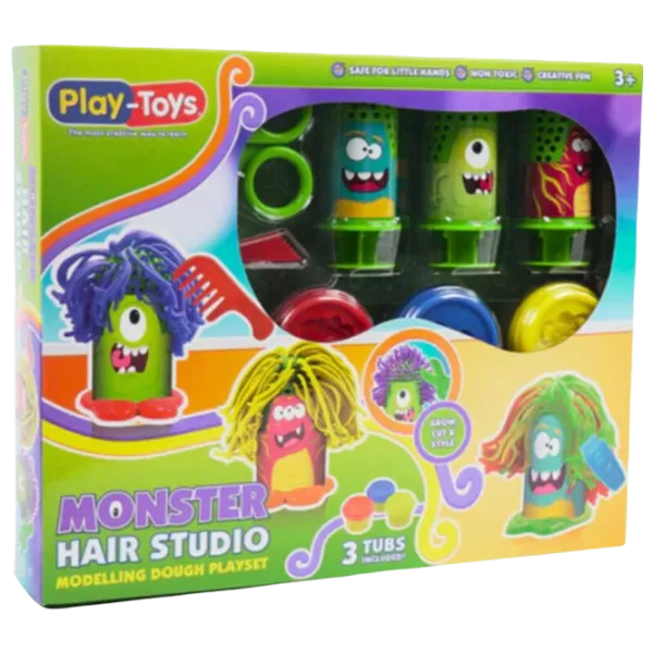 Набор пластилина Play Toys Монстр с волосами Разноцветный / 3+ photo 3