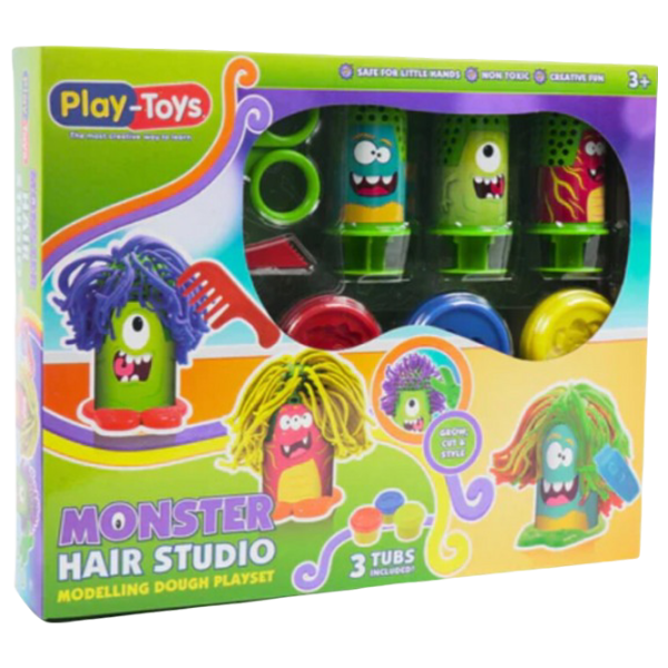 Набор пластилина Play Toys Монстр с волосами Разноцветный / 3+ photo 3