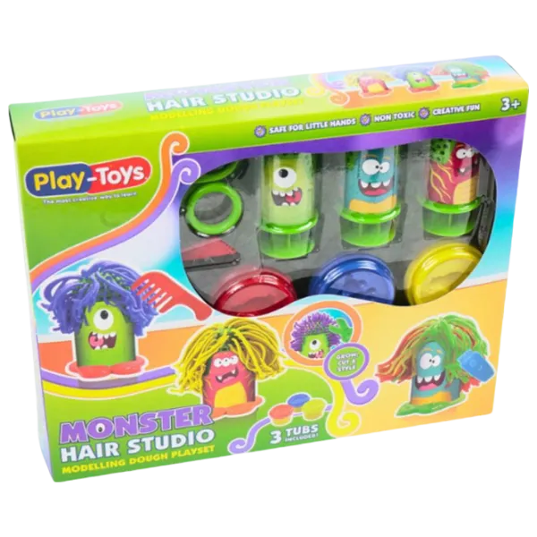 Набор пластилина Play Toys Монстр с волосами Разноцветный / 3+ photo 4