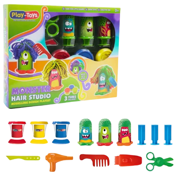 Набор пластилина Play Toys Монстр с волосами Разноцветный / 3+ photo 5