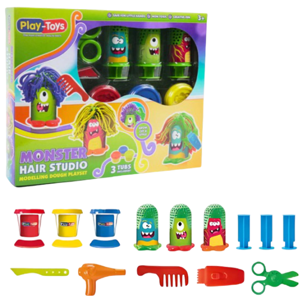 Набор пластилина Play Toys Монстр с волосами Разноцветный / 3+ photo 5