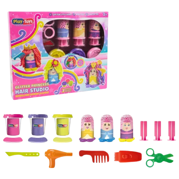 Set de plastilină Play Toys Prințesa cu păr strălucitor Multicolor / 3+ photo 1
