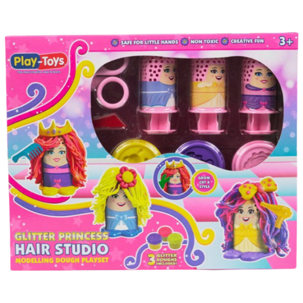 Set de plastilină Play Toys Prințesa cu păr strălucitor Multicolor / 3+ photo 4