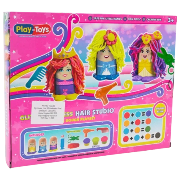 Set de plastilină Play Toys Prințesa cu păr strălucitor Multicolor / 3+ photo 6
