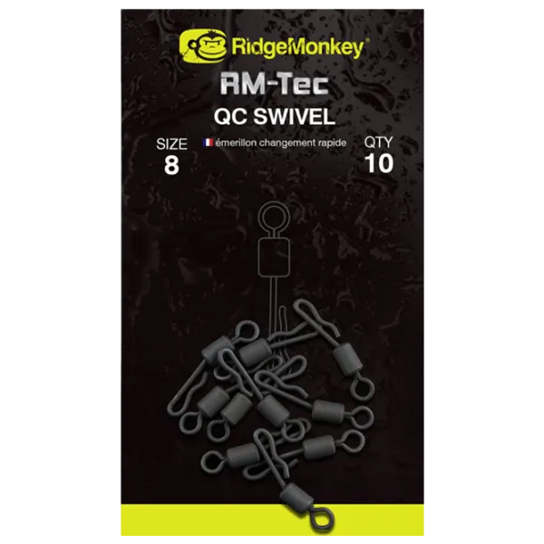 Pivot anti-încurcăre Ridge Monkey Quick Change Swivel 10 / Black photo 2