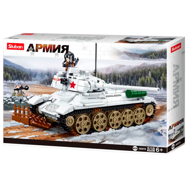Конструктор Sluban T-34/85 Танк/ Белый photo 1 Конструктор Sluban T-34/85 Танк/ Белый photo 1