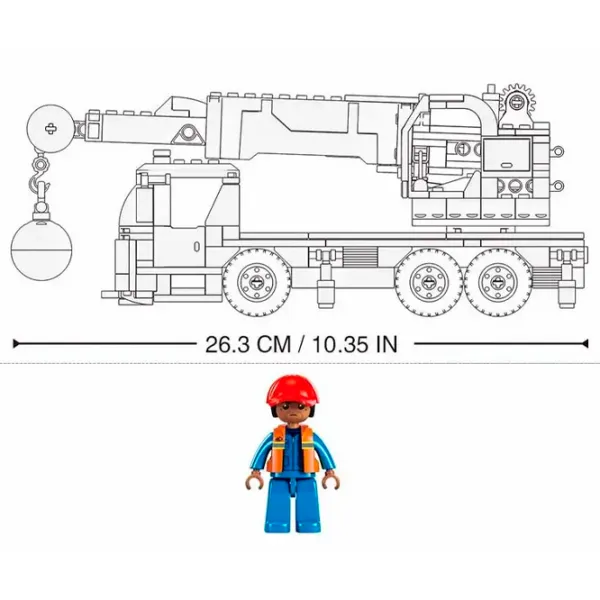 Конструктор Sluban Crane truck Транспорт/ Желтый photo 4